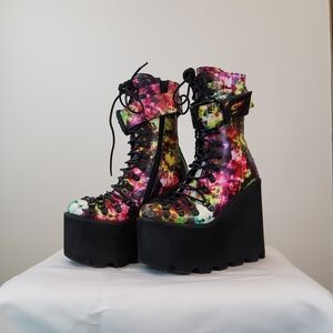 Acid Sunrise Traitor Platform Boots Size 6